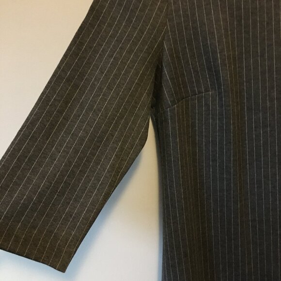 RACHEL Rachel Roy Grey Corporate Pinstripe Womens 3/4 Sleeve Shift Dress - 12 - Picture 7 of 16